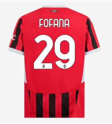 AC Milan Youssouf Fofana #29 Primera Equipación 2024-25 Manga Corta